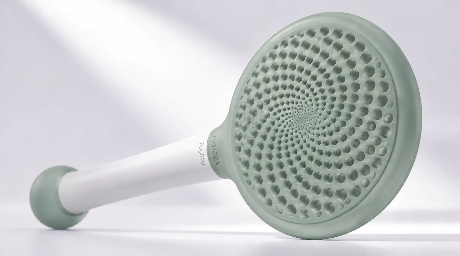 Child-oriented Pop Star concept rendering with a sage-green perforated pad
